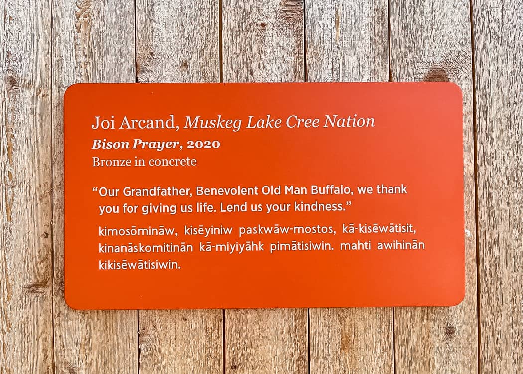 Wanuskewin-Cree-writing-at-entrance-interpretation