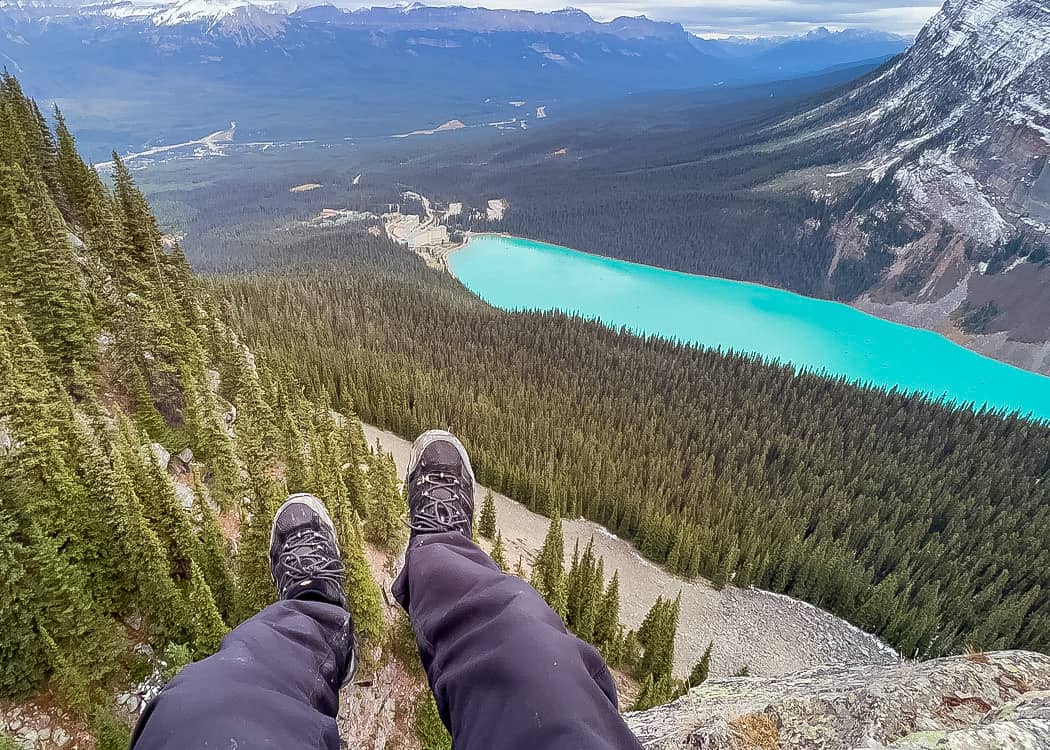 Hiking-Lake-Louise-Little-Beehive-feet-over-lookout