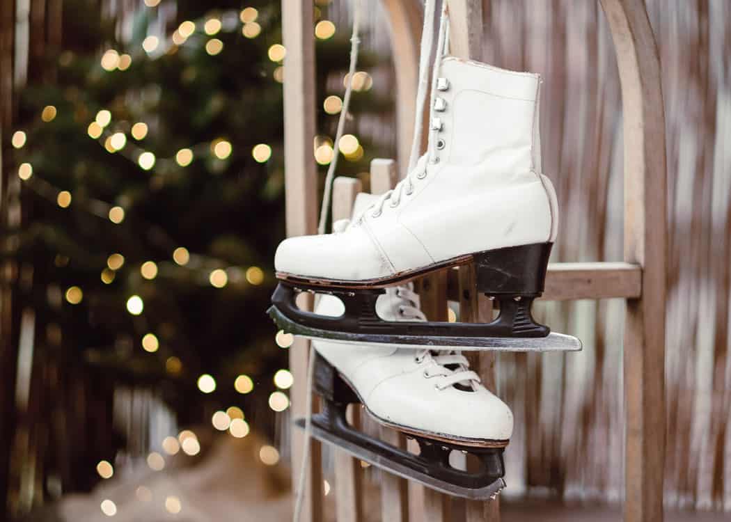 Ice-Skating-in-Ontario-hanging-skates-with-lights