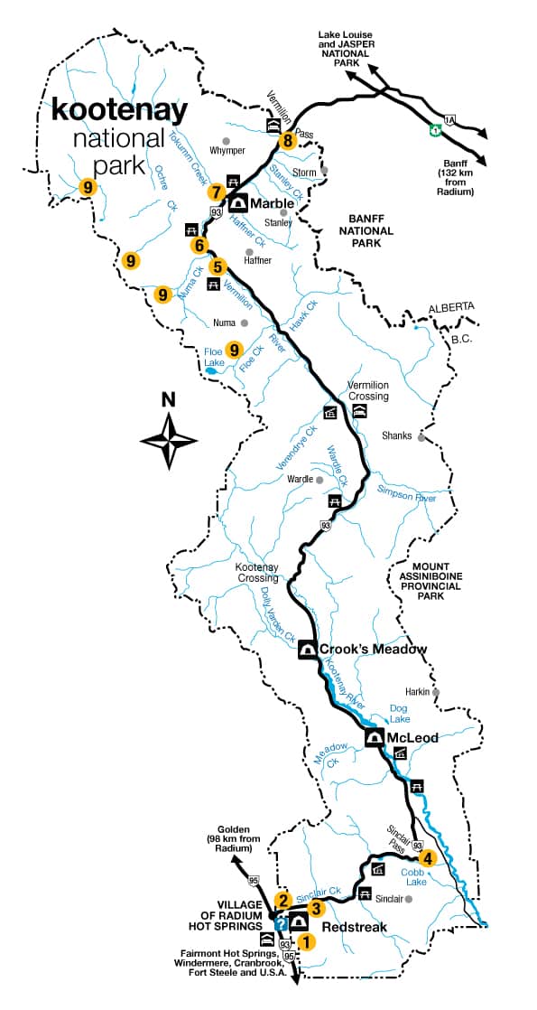 Kootenay-National-Park-Map