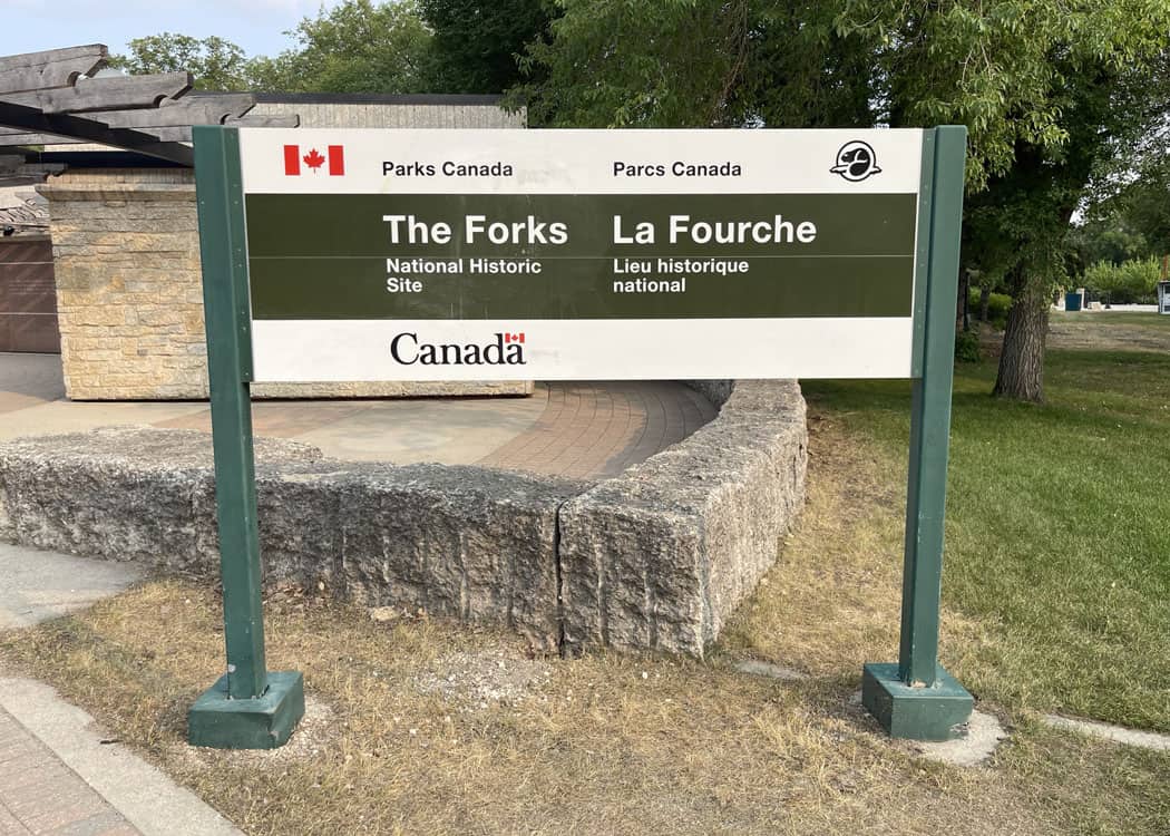 Winnipeg-Forks-National-Historic-Site-sign