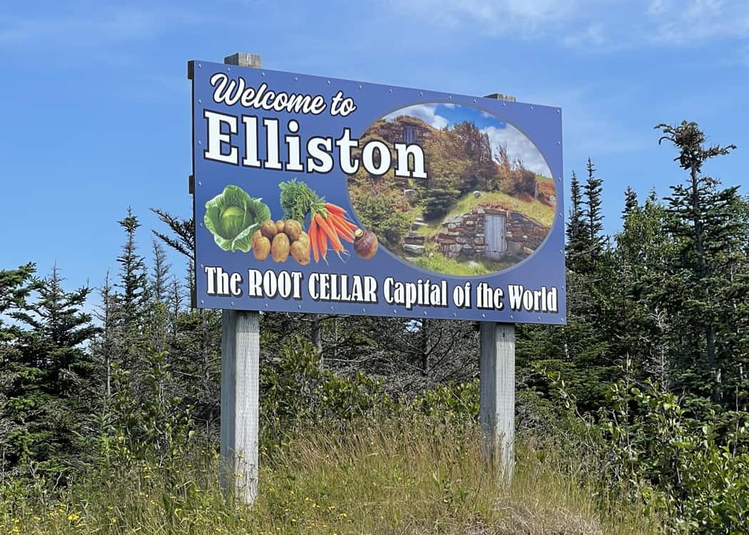 Puffins-in-Newfoundland-Elliston-sign