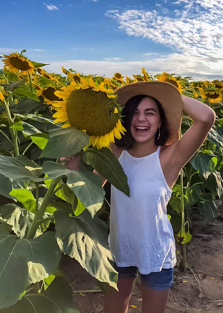 Sunflower-Girl-laughing